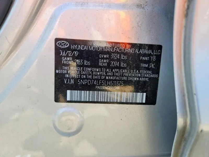 2020 HYUNDAI ELANTRA SE  