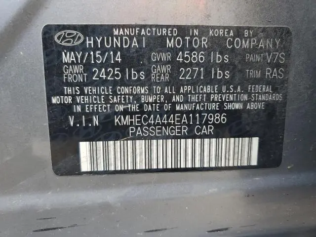 2014 HYUNDAI SONATA HYBRID  