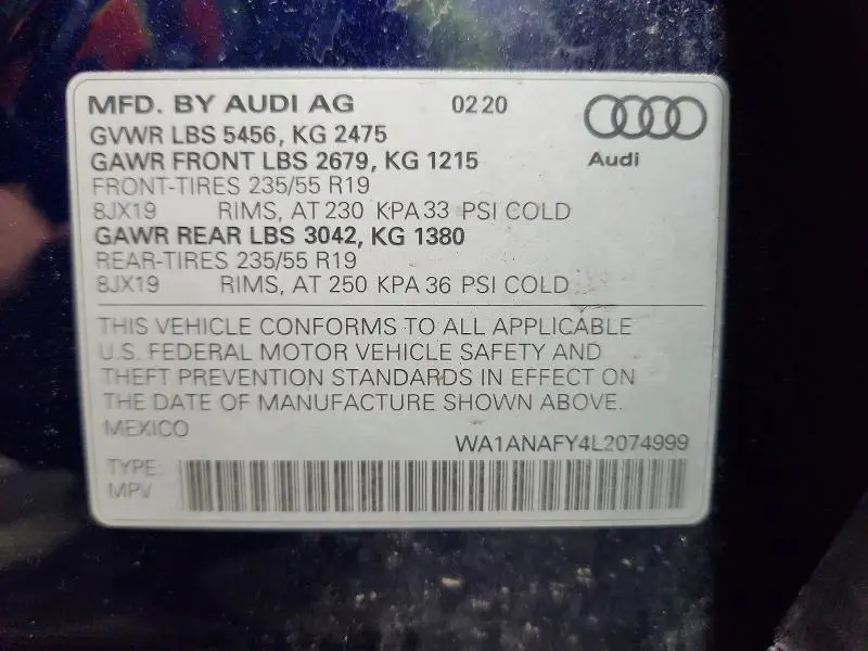 2020 AUDI Q5 PREMIUM  