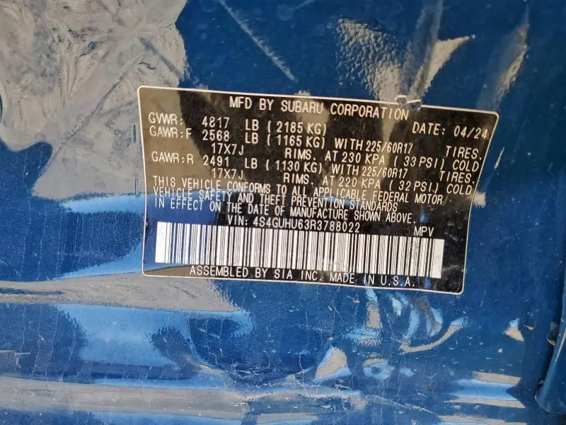 2024 SUBARU CROSSTREK WILDERNESS  