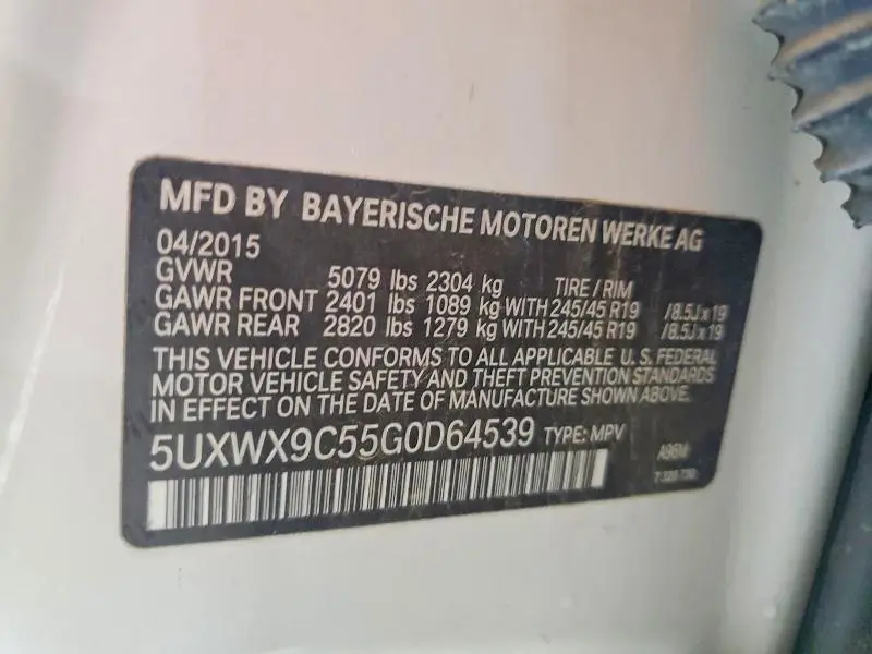 2016 BMW X3 XDRIVE28I  