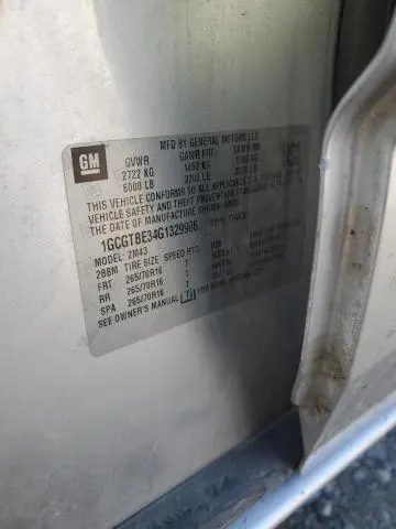 2016 CHEVROLET COLORADO   