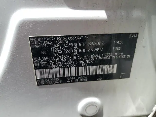 2018 TOYOTA RAV4 LE