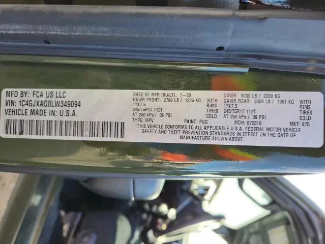 2020 JEEP WRANGLER SPORT  