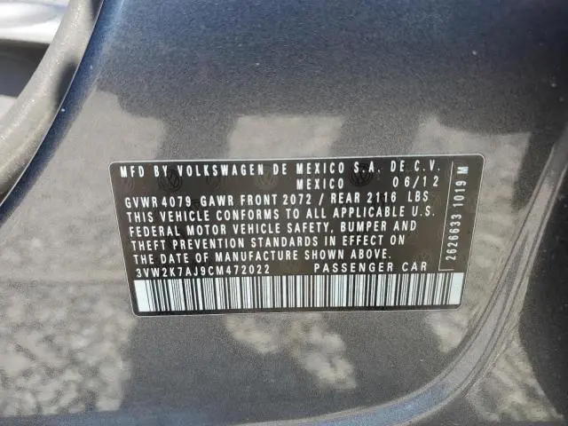 2012 VOLKSWAGEN JETTA BASE