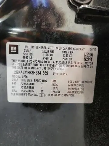 2017 GMC TERRAIN SLE  