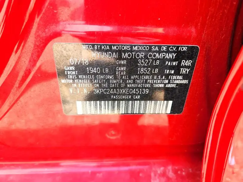 2019 HYUNDAI ACCENT SE  
