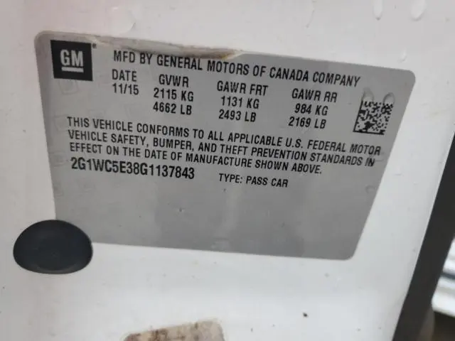 2016 CHEVROLET IMPALA LIMITED LTZ  