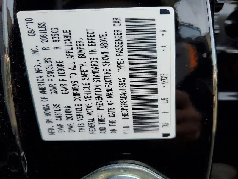 2011 HONDA ACCORD EXL  