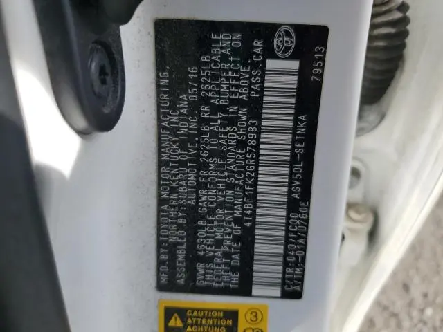 2016 TOYOTA CAMRY LE  