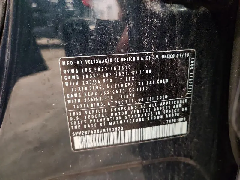 2018 VOLKSWAGEN TIGUAN SE  