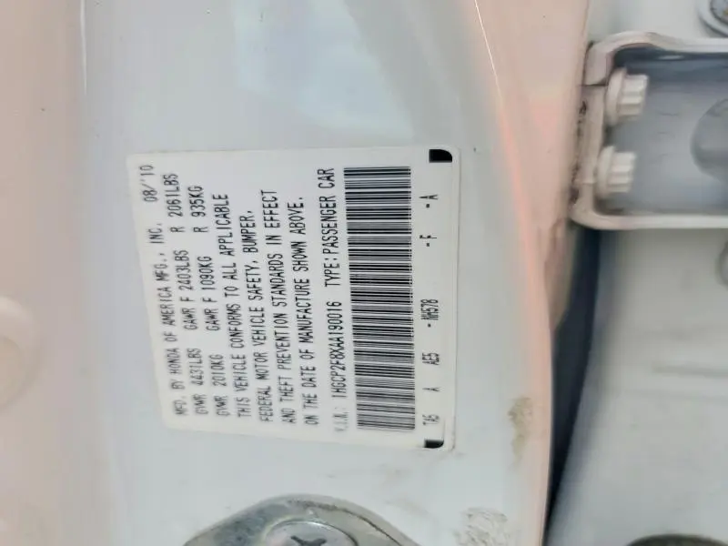 2010 HONDA ACCORD EXL  