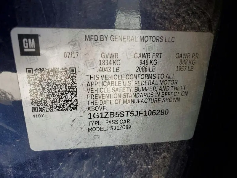 2018 CHEVROLET MALIBU LS  