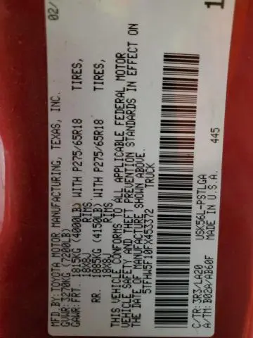 2015 TOYOTA TUNDRA CREWMAX LIMITED  