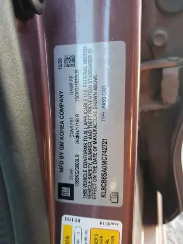 2021 CHEVROLET SPARK LS