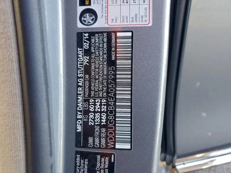 2014 MERCEDES-BENZ S 550  