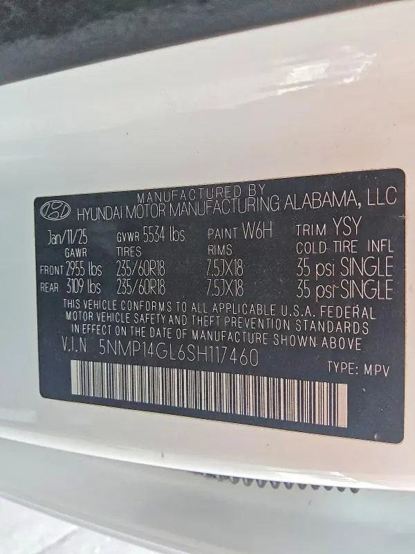2025 HYUNDAI SANTA FE SE  