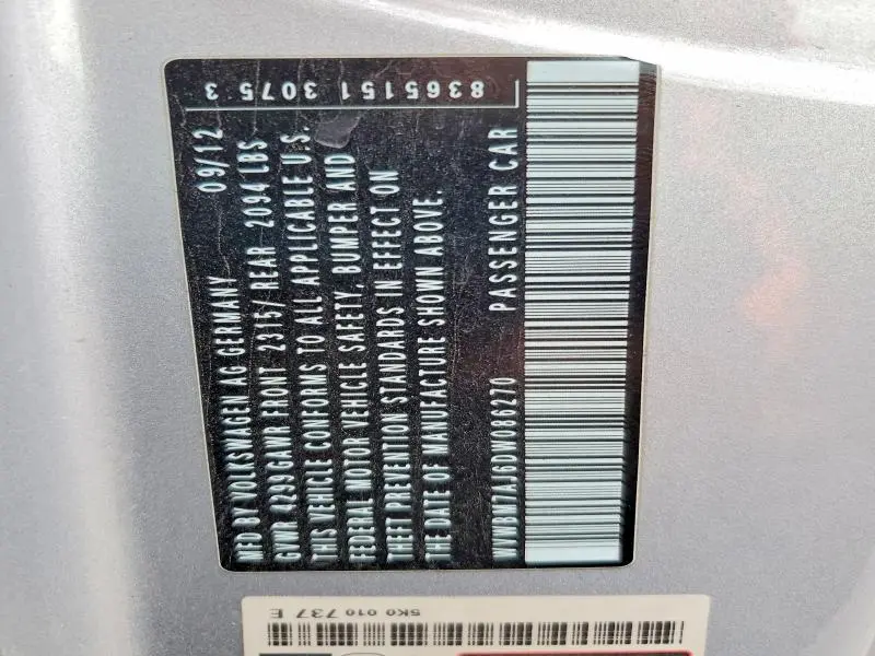 2013 VOLKSWAGEN GOLF   