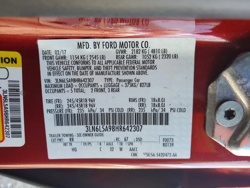 2017 LINCOLN MKZ PREMIERE  