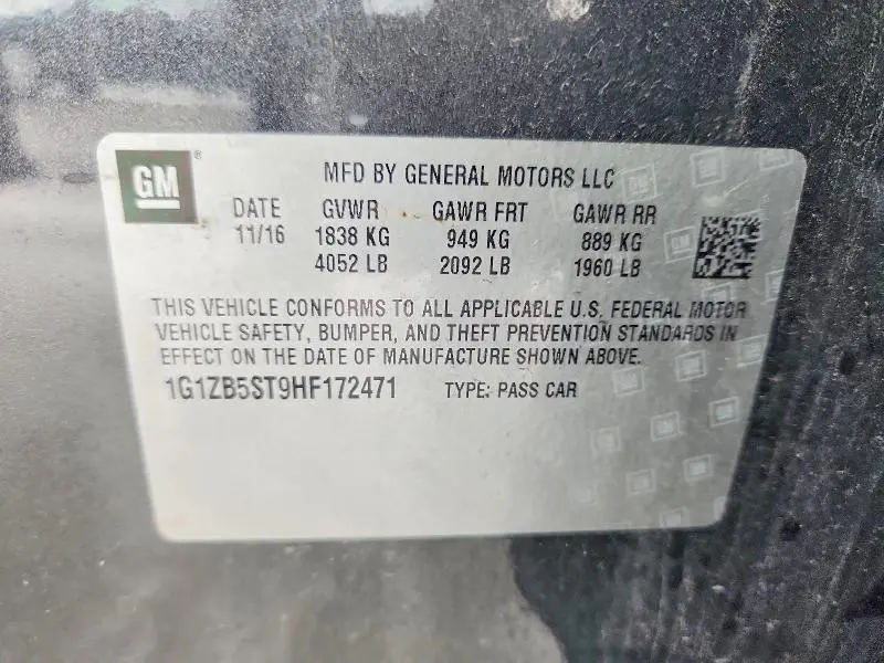 2017 CHEVROLET MALIBU LS  