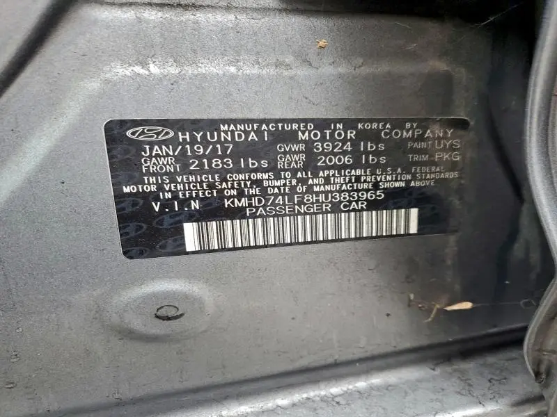 2017 HYUNDAI ELANTRA SE  