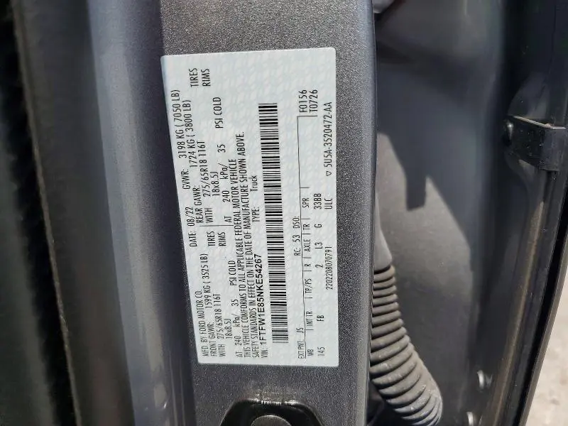 2022 FORD F150 SUPERCREW  