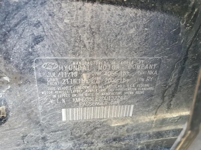 2013 HYUNDAI ELANTRA GT   