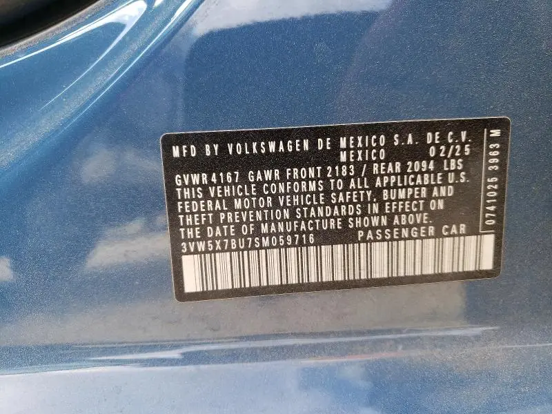 2025 VOLKSWAGEN JETTA S  