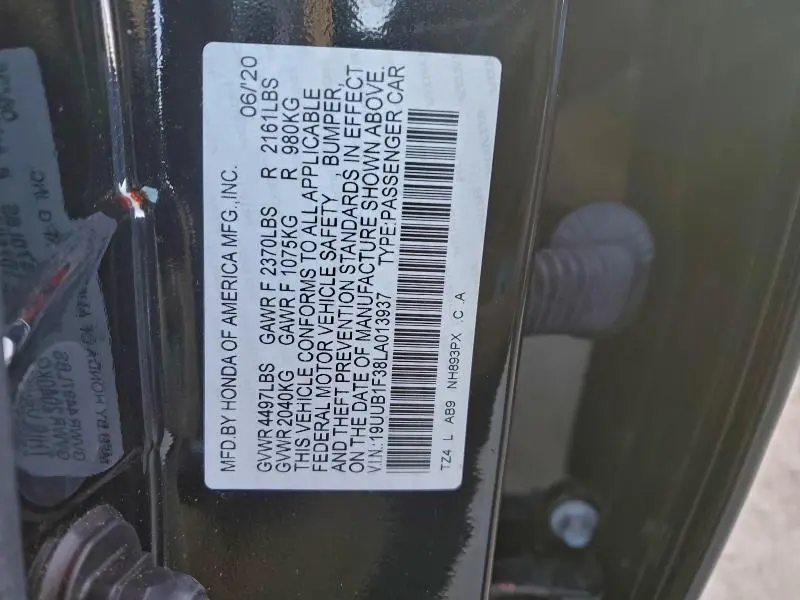2020 ACURA TLX   