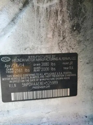 2014 HYUNDAI ELANTRA SE  