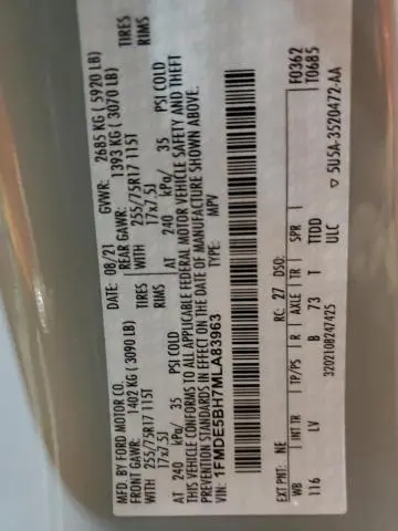 2021 FORD BRONCO BASE  