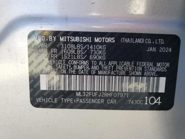 2024 MITSUBISHI MIRAGE G4 ES