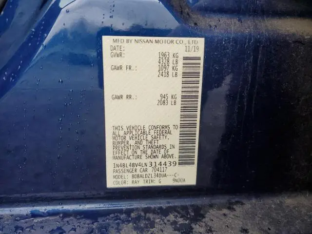 2020 NISSAN ALTIMA S  