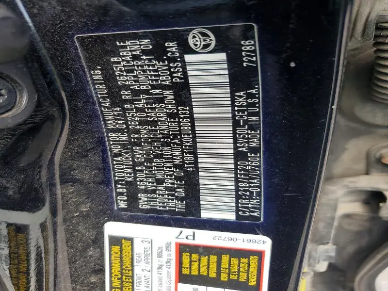 2014 TOYOTA CAMRY SE  