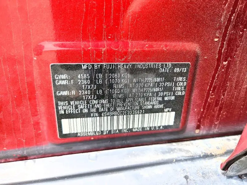 2014 SUBARU OUTBACK 2.5I PREMIUM  