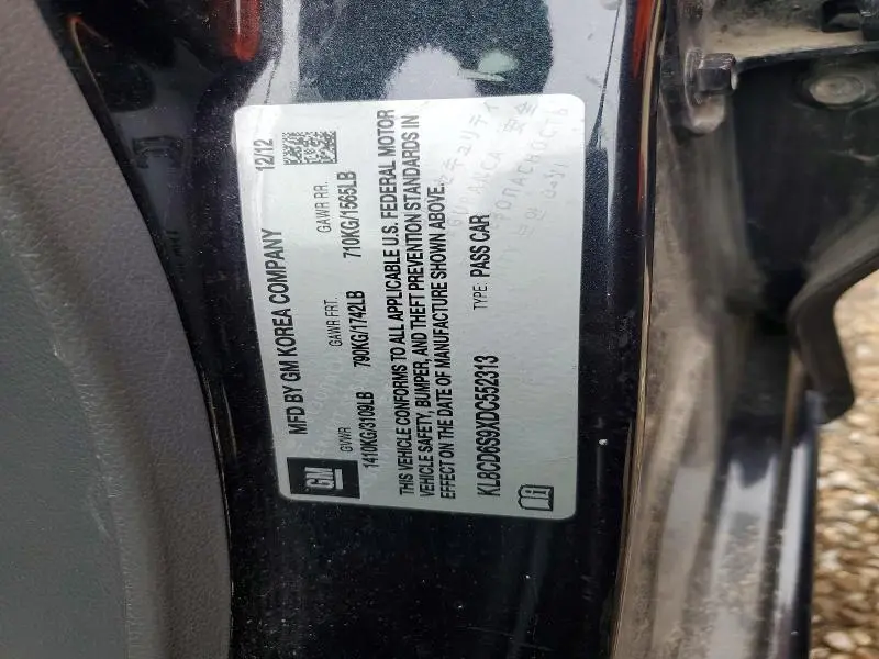 2013 CHEVROLET SPARK 1LT  