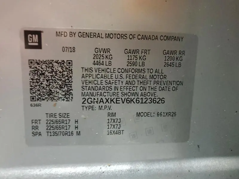 2019 CHEVROLET EQUINOX LT  