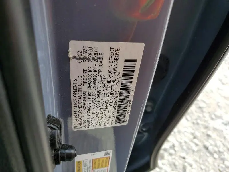 2022 HONDA PILOT SE  