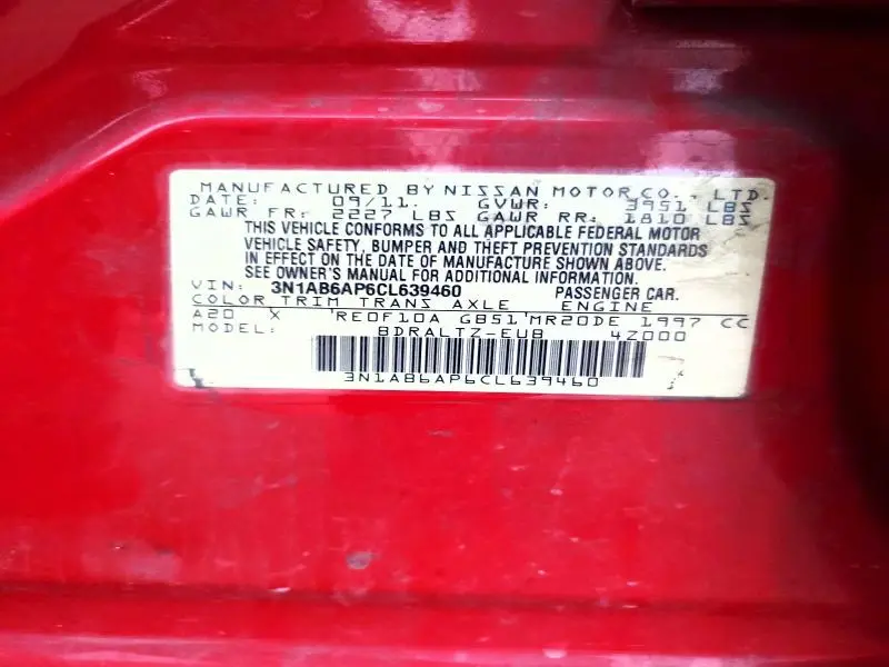 2012 NISSAN SENTRA 2.0  