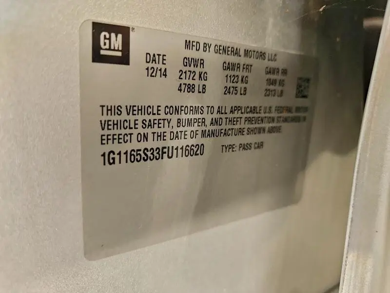 2015 CHEVROLET IMPALA LTZ  