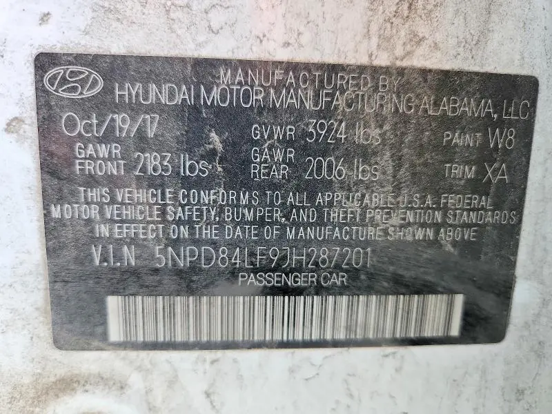 2018 HYUNDAI ELANTRA SEL  