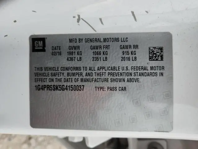 2016 BUICK VERANO CONVENIENCE  