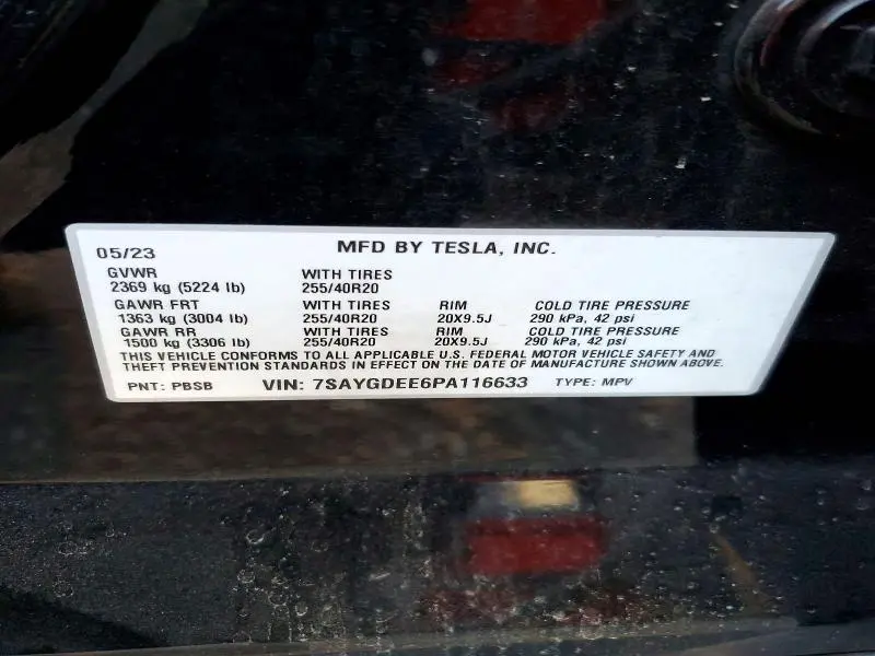 2023 TESLA MODEL Y   