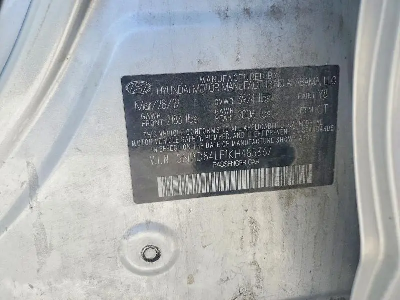 2019 HYUNDAI ELANTRA SEL  