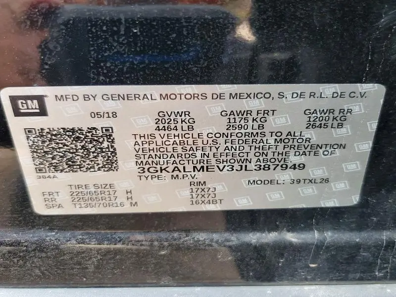 2018 GMC TERRAIN SLE  