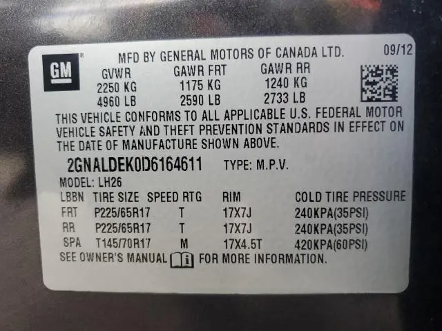 2013 CHEVROLET EQUINOX LT  