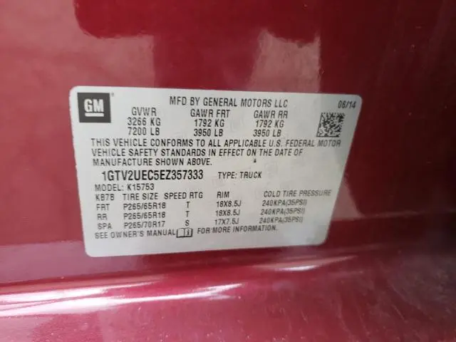 2014 GMC SIERRA K1500 SLE  