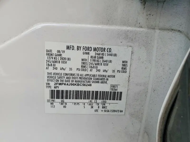 2019 FORD EDGE SEL  