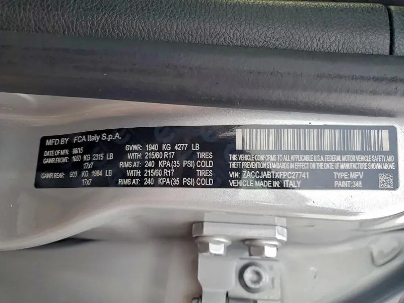 2015 JEEP RENEGADE LATITUDE  