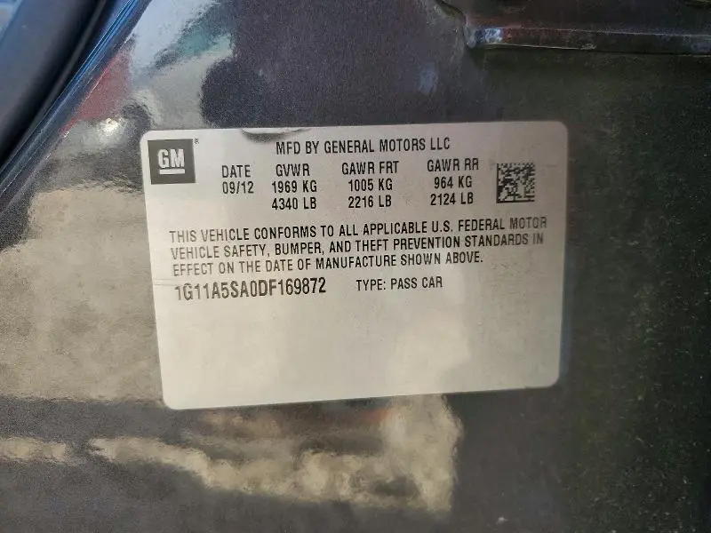 2013 CHEVROLET MALIBU LS  